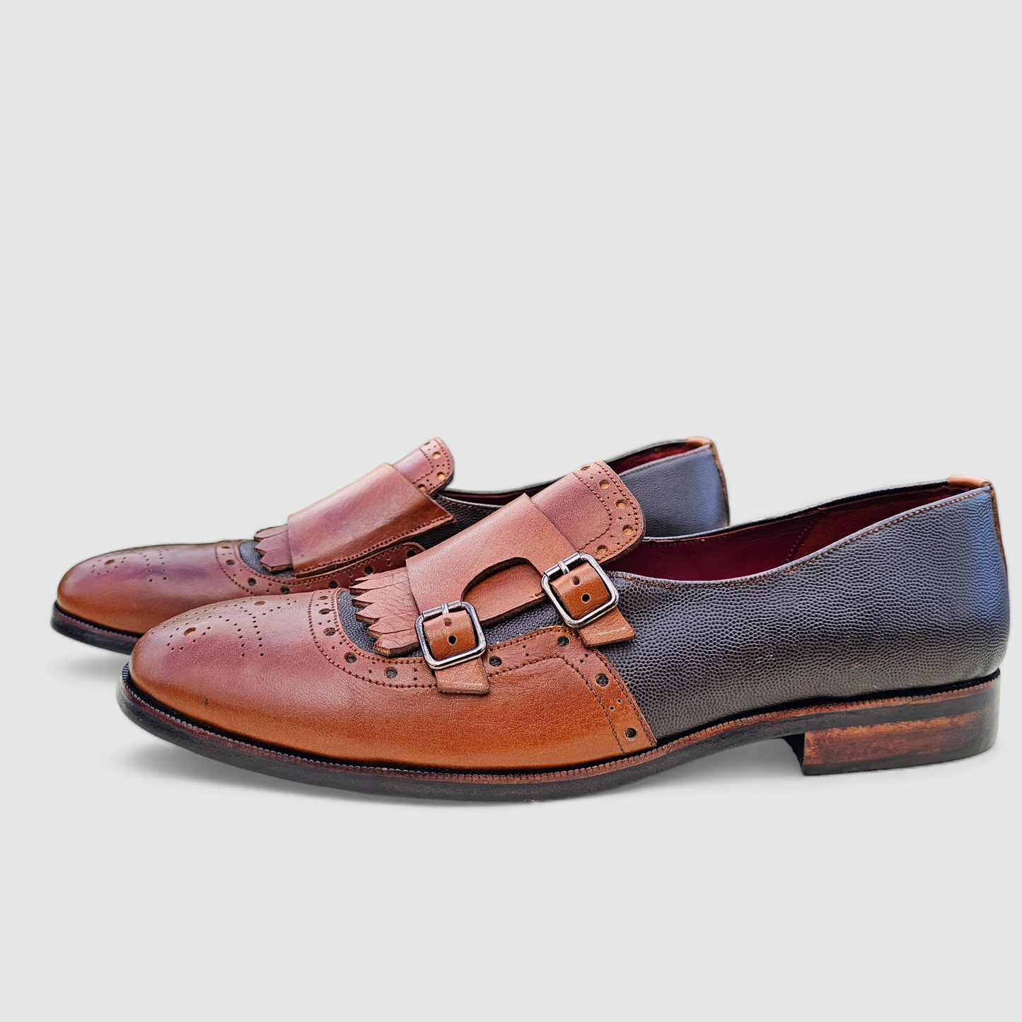 Faj Men's Monk Double Strap Brogues