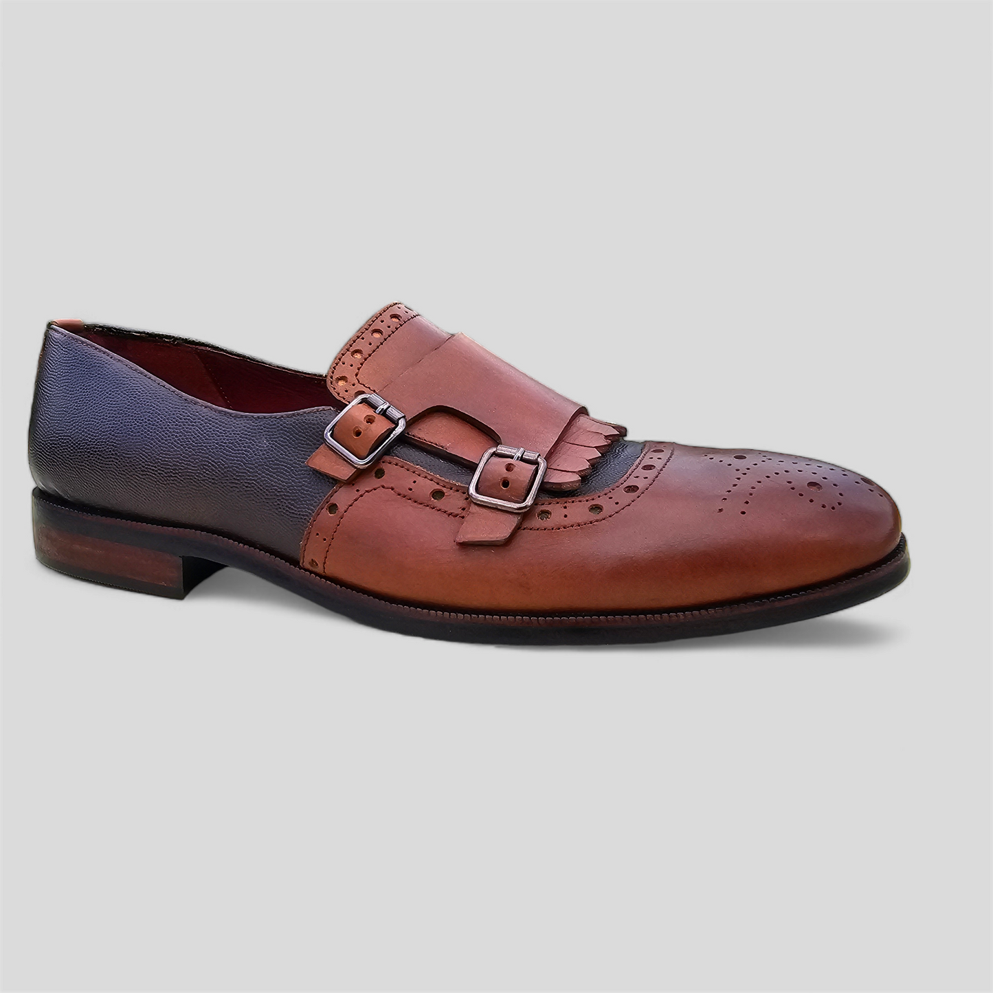 Faj Men's Monk Double Strap Brogues