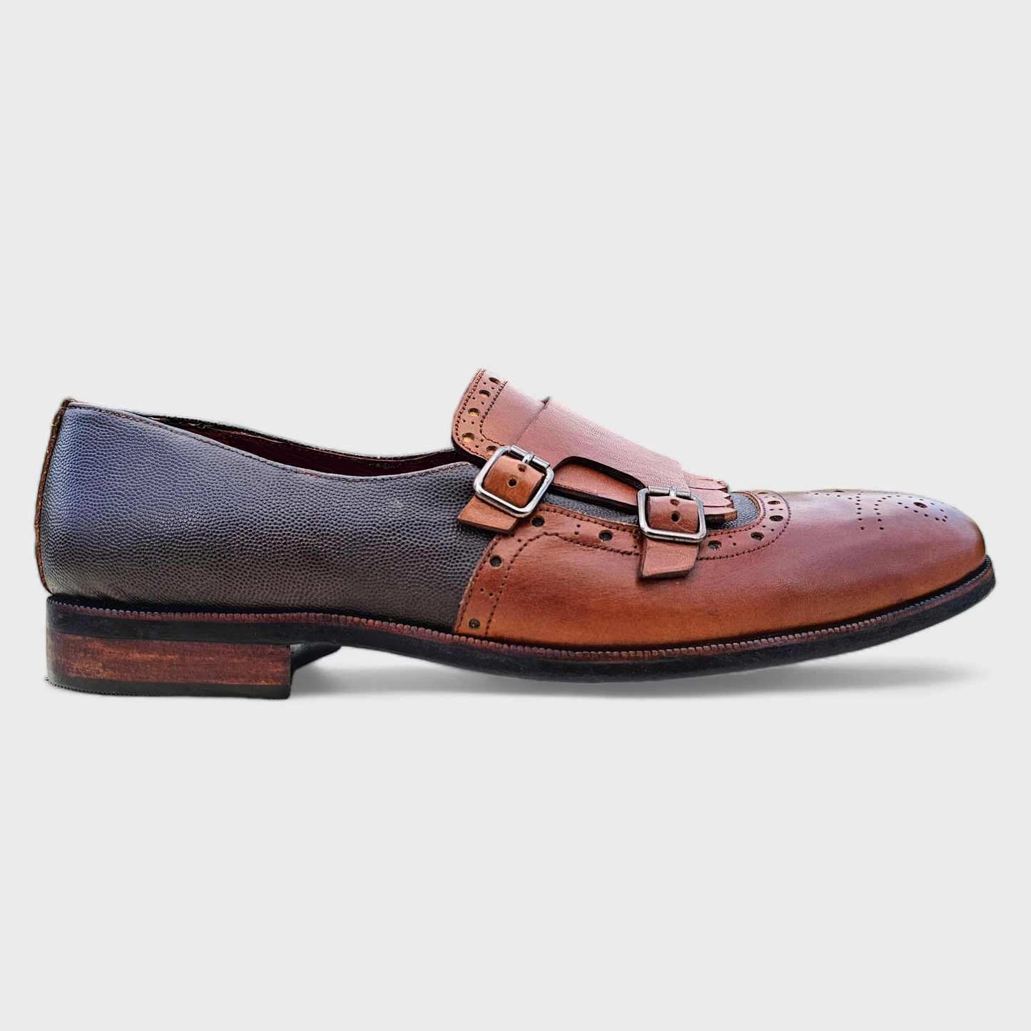 Faj Men's Monk Double Strap Brogues