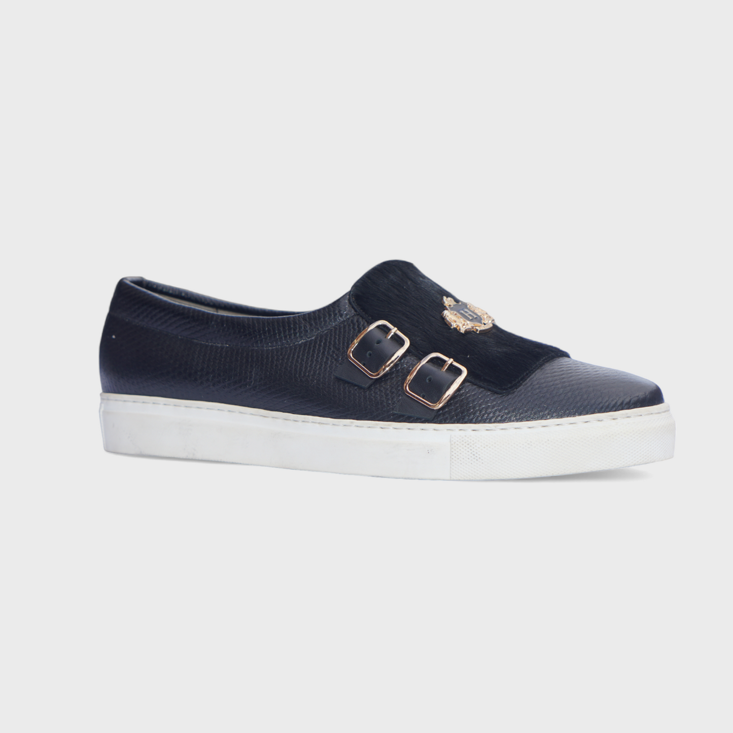 Faj Double Buckle Sneakers with Pony Fringe